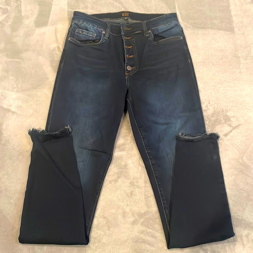 KUT high waisted jeans size 8.